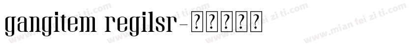 gangitem regilsr字体转换